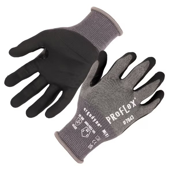 Nitrile Coated CR Gloves, ANSI A4, Gray, Size XL, 1 Pair, Proflex By Ergodyne, Mfr#: 7043