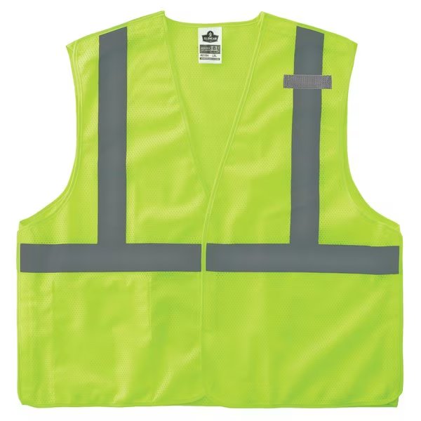 XL Lime Economy Breakaway Mesh Vest Class 2 - Single Vest, Glowear By Ergodyne, Mfr#: 8215BA-S