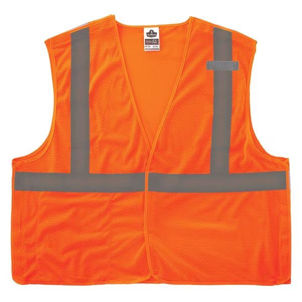 4XL Orange Economy Breakaway Mesh Vest Class 2 - Single Vest, Glowear By Ergodyne, Mfr#: 8215BA-S