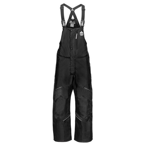 6472 M Black Thermal Bib - 300D Oxford Shell, N-Ferno By Ergodyne, Mfr#: 6472