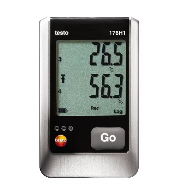 176 H1 4-Channel Temp/Rh Logger With 2 External Connections For Temp-Humidity Probes-Ntc/Capacitive, Testo, Mfr#: 0572 1765