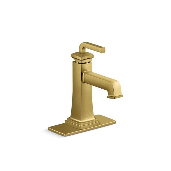 Riff Single-Handle Bathroom Sink Fct Vibrant Brushed Moderne Brass, 1.2 gpm, Kohler, Mfr#: 27400-4-2MB