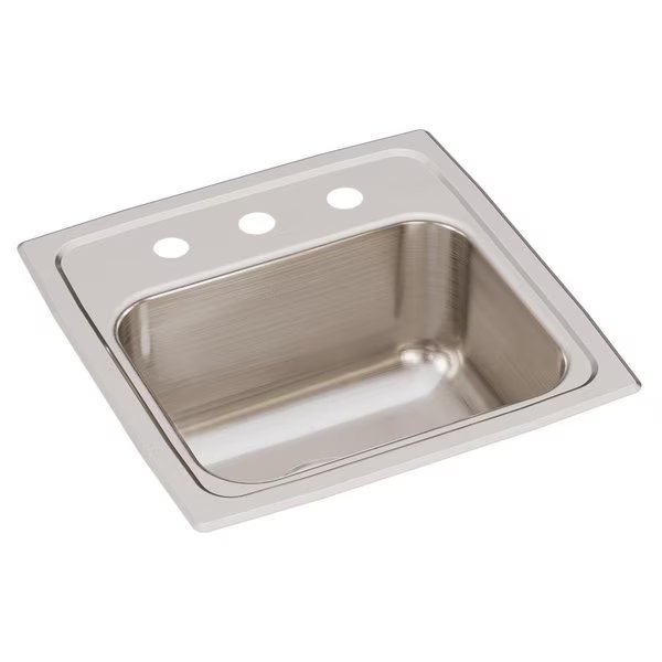 15 in W x 15 in L x 7.125 in H, Stainless Steel, Elkay, Mfr#: BLR15163