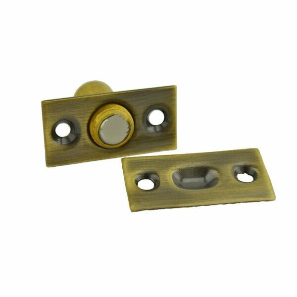 Solid Brass Adjustable Ball Catch Antique Brass Finish, Ives Commercial, Mfr#: 345B5