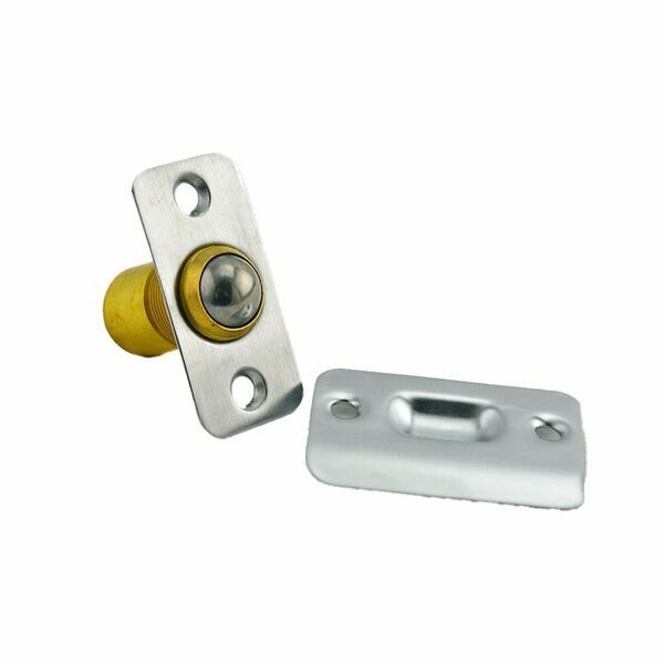 Solid Brass Round Corner Ball Catch Satin Chrome Finish, Ives Commercial, Mfr#: 349B26D