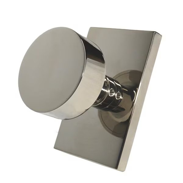 Round Knob 2-3/8 in Backset Privacy w/Modern Rectangular Rose for 1-1/4 in to 2 in Door, Emtek, Mfr#: 5212ROUUS14