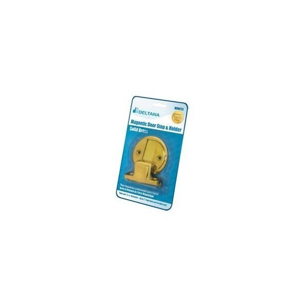 Magnetic Door Holder Flush 2-1/2 Diameter Blister Pack; Bright Brass Finish, Deltana, Mfr#: MDHF25BP3