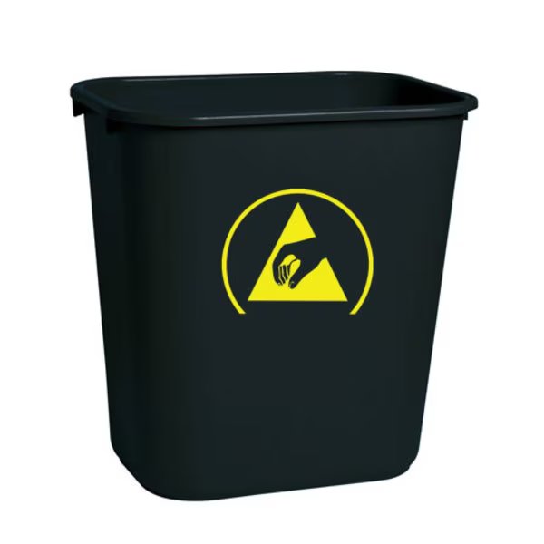 7 Gallons, Carbon Loaded Waste Basket, Transforming Technologies, Mfr#: WBAS28