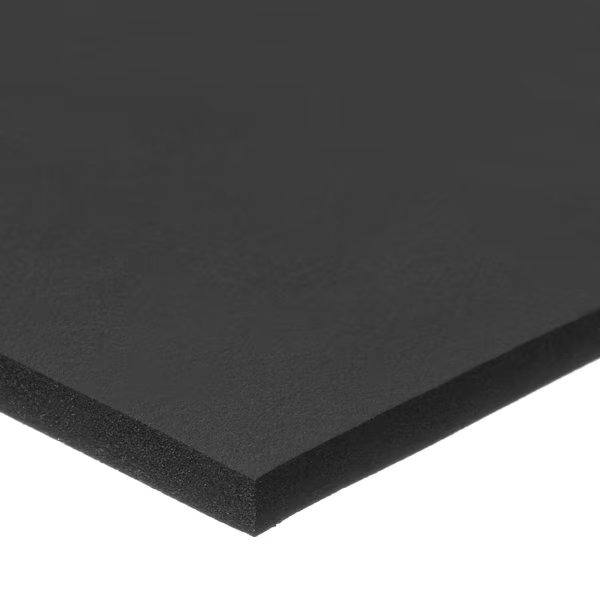 Black Silicone Foam Roll w Adhesive - 1/8