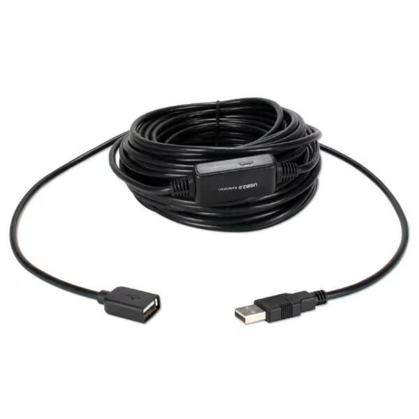 30 ft. USB 2.0 480Mbps Active Extension Cable, Qvs, Mfr#: USB2-RPTR-30