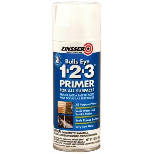 13 Oz Bull Eye 1-2-3 Primer Spray, 6PK, Zinsser, Mfr#: 2008