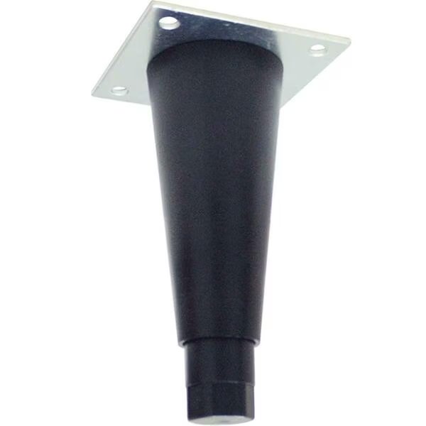 6 in. Leg with High Impact ABS Plastic Plate - Matte Black, Component Hardware, Mfr#: CHAP632003C