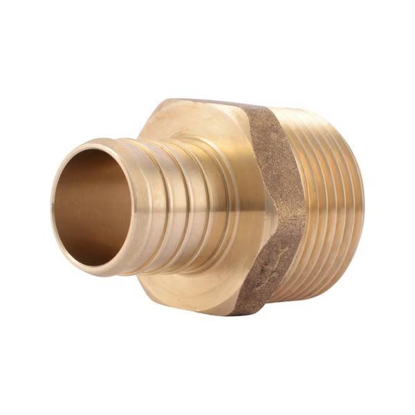 1 in. PEX Barb x 1 in. Dia. MPT Brass Adapter, Fast Fans, Mfr#: FA152595