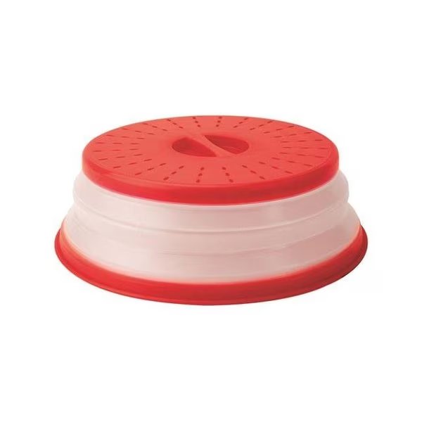 Collapsible Microwave Food Cover  Plastic & Metal - Red & White - pack of 6, Razoredge, Mfr#: RA148006