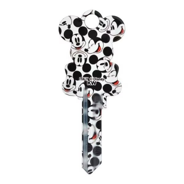Hillman 5005214 Mickey Disney Mouse House & Padlock Universal Key Blank with 68-SC1 Double Sided Case - Pack of 5, Hillman, Mfr#: 5005214