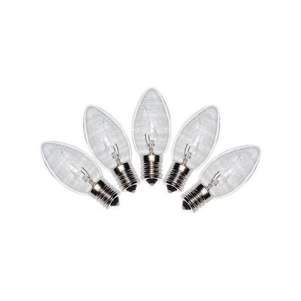 Holiday Bright Lights 9760950 C9 Christmas Light Bulbs; Clear; 1 in. - 25 Lights, Holiday Bright Lights, Mfr#: 9760950
