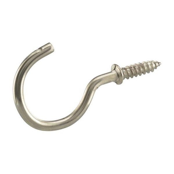Hillman 5938956 Small Metal 0.88 in. Cup Hook; 1 lbs; 8 Per Pack - Case of 10, Hillman, Mfr#: 5938956
