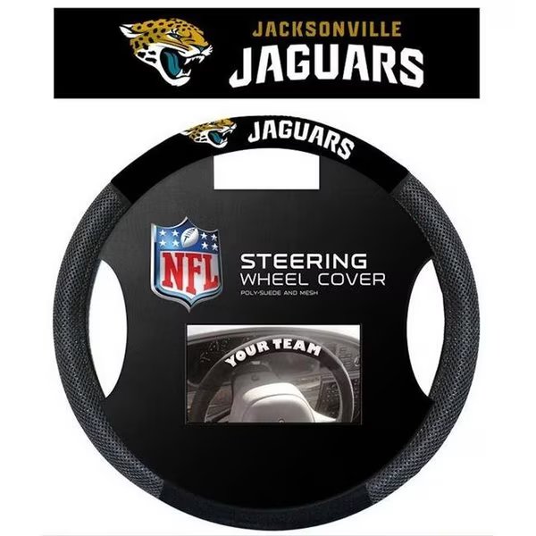 Jacksonville Jaguars Steering Wheel Cover Mesh Style, Fremont Die Consumer Products Inc, Mfr#: 2324598536