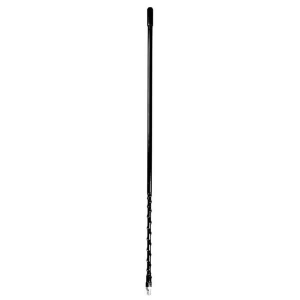 Procomm JBC400-BX 4 in. 0.38 x 24 in. Thread Fiberglass CB Antenna; Black - Bulk, Procomm, Mfr#: JBC400-BX