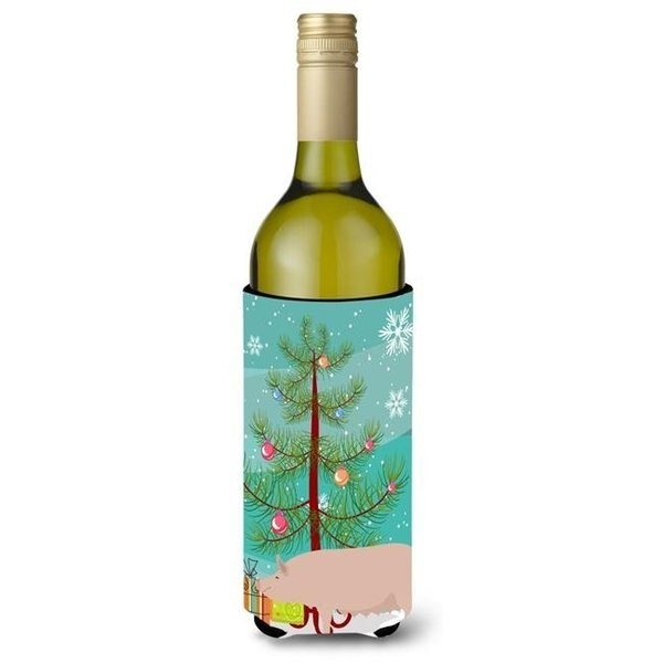 Carolines Treasures BB9305LITERK English Large White Pig Christmas Wine Bottle Beverge Insulator Hugger, Carolines Treasures, Mfr#: BB9305LITERK