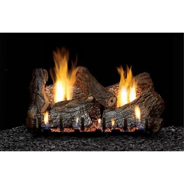 24 in. Refractory Fire Place with Log Set - 6 Piece, Mobiliario, Mfr#: MO2559845