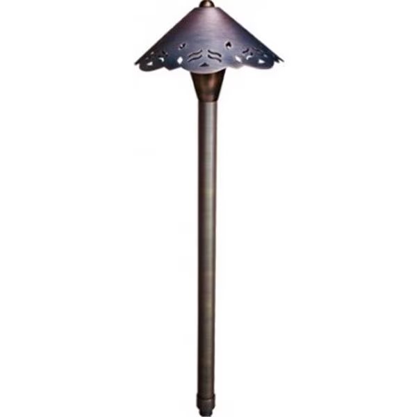 Dabmar Lighting LV38-WBS 12V JC Solid Brass Path Light; 20W - Weathered Brass, Dabmar Lighting, Mfr#: LV38-WBS