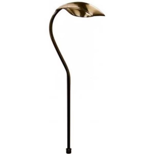 Dabmar Lighting LV64-WBS 12V Brass Leaf Top Path Light; 21W - Weathered Brass, Dabmar Lighting, Mfr#: LV64-WBS