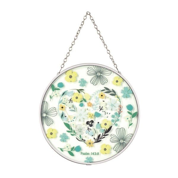 6 in Floral Psalm 1438 Suncatcher, Dicksons, Mfr#: SUNCG16