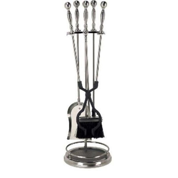 Dagan 7456 Fireplace Tool Set; Pewter - 5 Piece, Dagan, Mfr#: 7456
