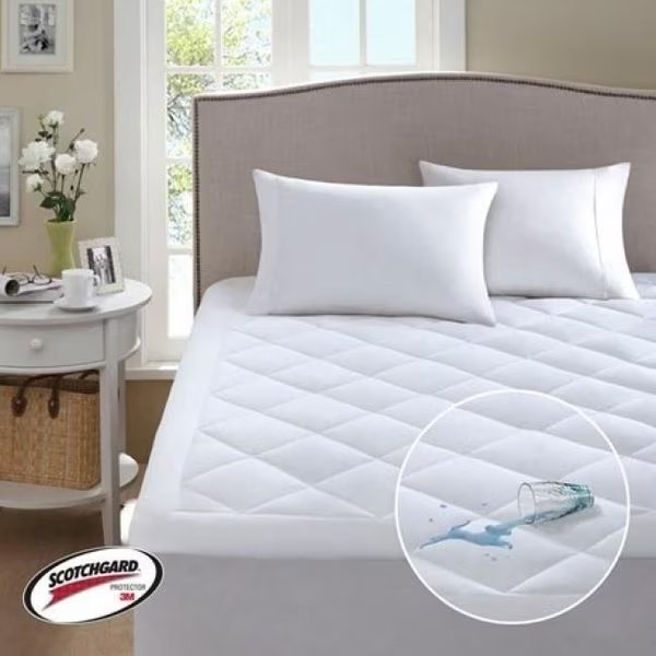 Sleep Philosophy BASI16-0178 Sleep Philosophy Serenity Waterproof Mattress Pad; White - Queen, Sleep Philosophy, Mfr#: BASI16-0178