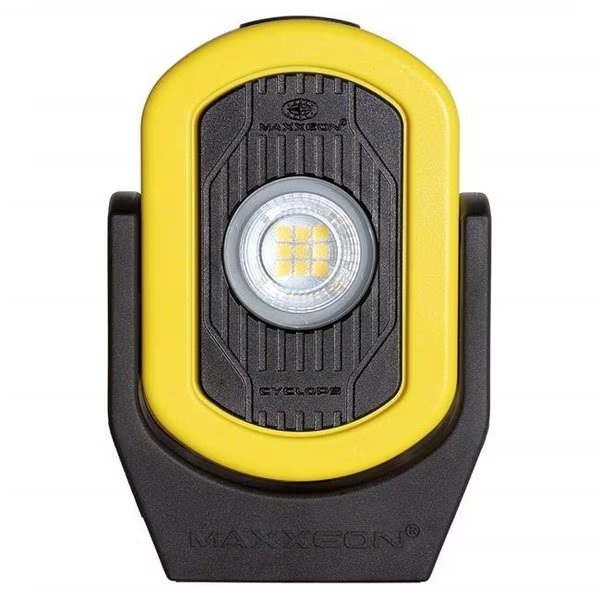 Maxxeon MNMXN00812 720 Lumen Hiviz Yellow Cyclops Rechargeable Work Light, Maxxeon, Mfr#: MNMXN00812