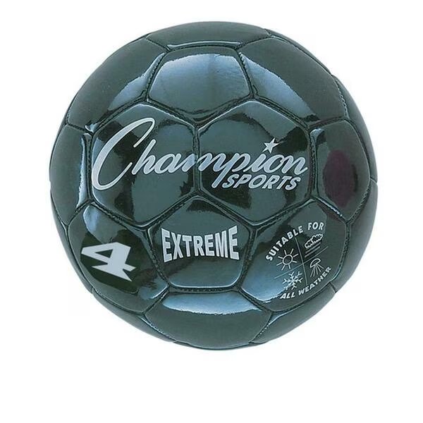4 Size Extreme Series Soccer Ball - Black, Champion Sports, Mfr#: CHSEX4BK