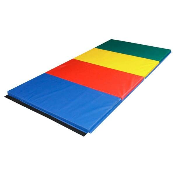 5 X 10 Ft. Cloth Hook And Eye Ends Rainbow Mat, 2 In. Polyurethane Cover, Fabrication Enterprises, Mfr#: 38-0023