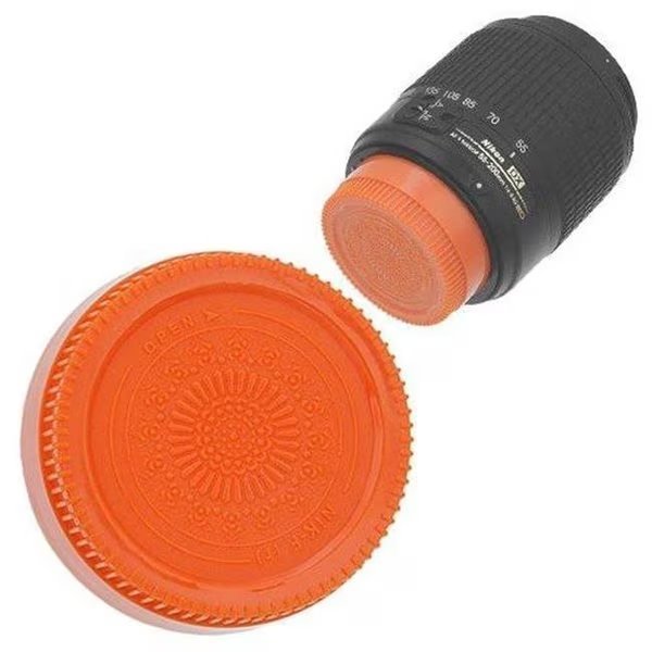 Fotodiox Cap-Rear-Nikon-Orange Designer Rear Lens Cap for All Nikon & Nikkor F Lenses; Orange, Fotodiox, Mfr#: Cap-Rear-Nikon-Orange