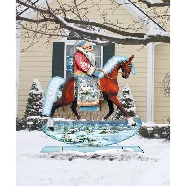 Horsey Santa Free Standing Garden Decor, Heatwave, Mfr#: HE1770822