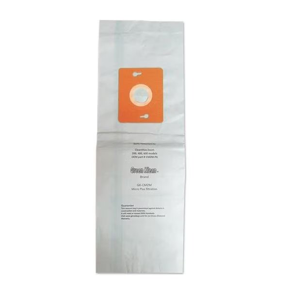 Green Klean GK-CMZM-CLN CleanMax Zoom 200; 400; 600 Models Replacement Vacuum Bags - Pack of 100, Green Klean, Mfr#: GK-CMZM
