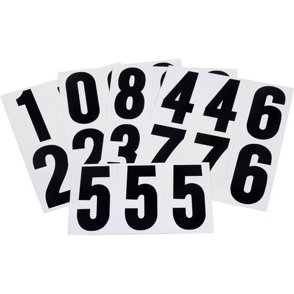 Hillman Group 842274 3 in. Black & White Vinyl Square Cut Self Adhesive Number, Hillman, Mfr#: 842274
