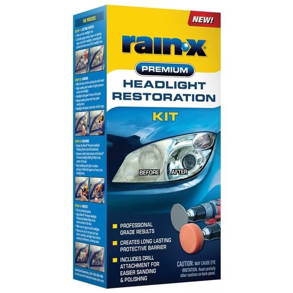Rain X 610153 Premium Headlight Restoration Kit, Rain-X, Mfr#: R49-610153