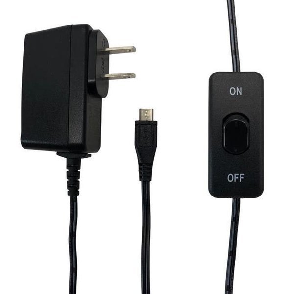 Micro Connectors RAS-PWR03-PI 5V-2.5A Power Adapter with on & off switch for Raspberry Pi; ETL listed, Micro Connectors, Mfr#: RAS-PWR03-PI