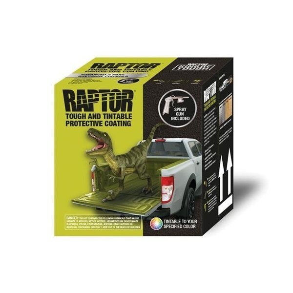 U-POL Products UPL-UP0821VG 1 US Gallon 2.6 VOC Raptor Liner Kit with Gun; Tintable, U-Pol Products, Mfr#: UPL-UP0821VG
