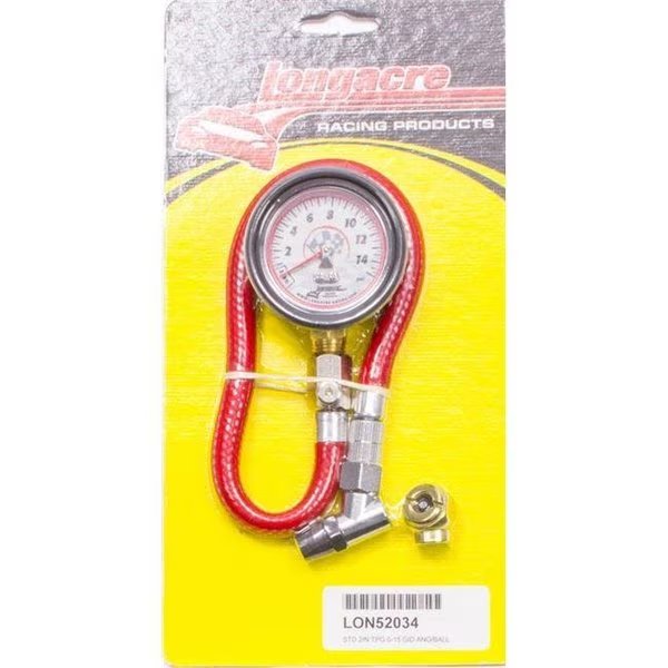 Longacre 52-52034 2 in. Basic Tire Gauge; 0-15 PSI, Longacre, Mfr#: LON52-52034
