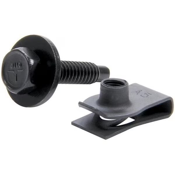 Allstar Performance ALL18558 Body Bolt Kit with Clips - Black; Pack of 10, Allstar Performance, Mfr#: ALL18558