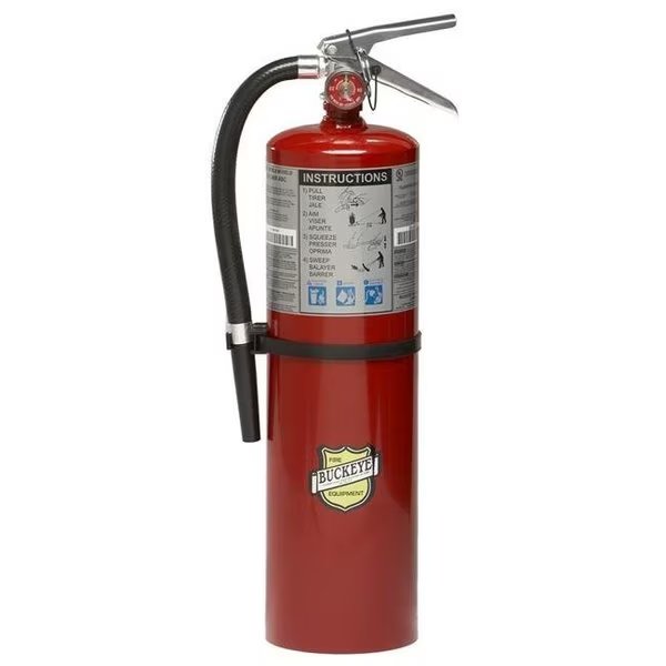 Shield Fire Protection SFE11340R 10 lbs 4A-80B-C Rechargebale Fire Extinguisher with Wall Hook, Shield Fire Protection, Mfr#: SFE11340R
