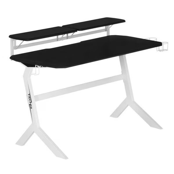 Techni Sport RTA-TS201-WHT Stryker Gaming Desk; White, Techni Sport, Mfr#: RTA-TS201-WHT