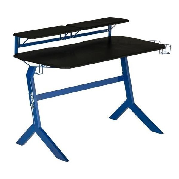 Techni Sport RTA-TS201-BL Stryker Gaming Desk; Blue, Techni Sport, Mfr#: RTA-TS201-BL