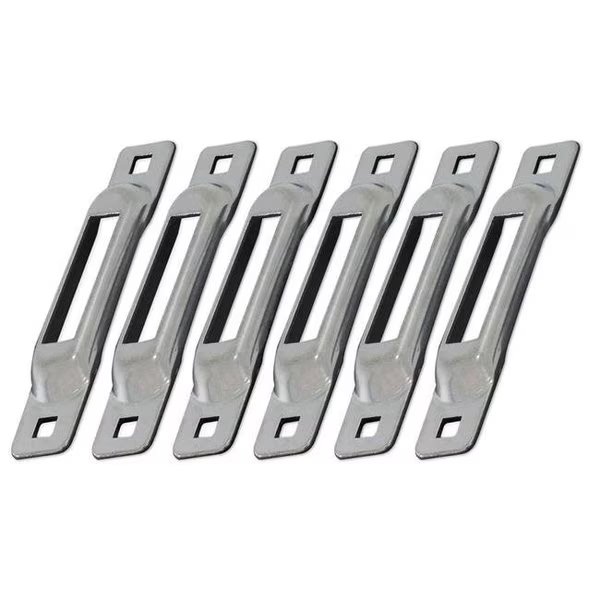 Snap-Loc SLSZ6 E-Track Single Strap Anchors - Zinc Plated; Pack of 6, Snap-Loc, Mfr#: SLSZ6