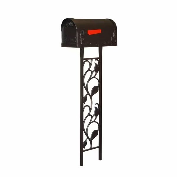 Floral Curbside with Floral Mailbox Post, Black, Special Lite, Mfr#: SCF-1003_450-BLK