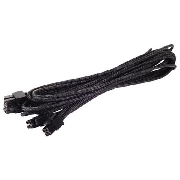 Silver Stone Technologies PP06B-EPS55 550mm; 8 Pin Individually Sleeved Modular Cable - Black, Silverstone, Mfr#: PP06B-EPS55