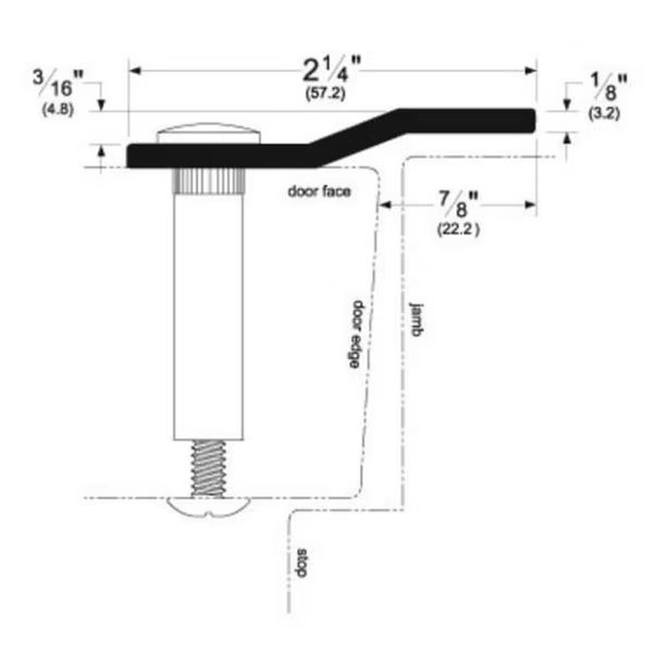80 in. Offset Security Bar; Galvanized Steel, Perfectpatio, Mfr#: PE1647333