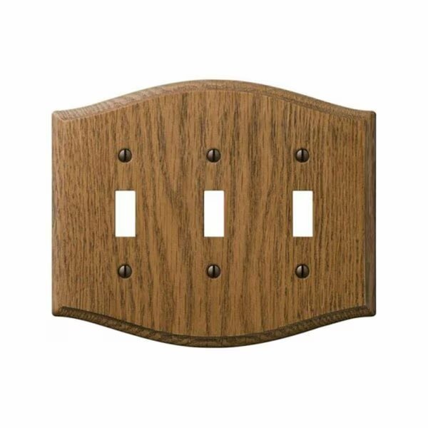 Country Wood 3 Toggle Wall Plate Oak, Livewire, Mfr#: LI152571